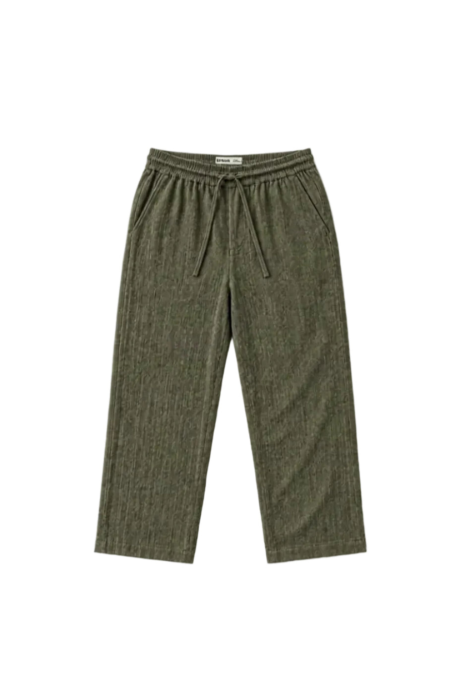 Olive Textured Relaxed-Fit trouser