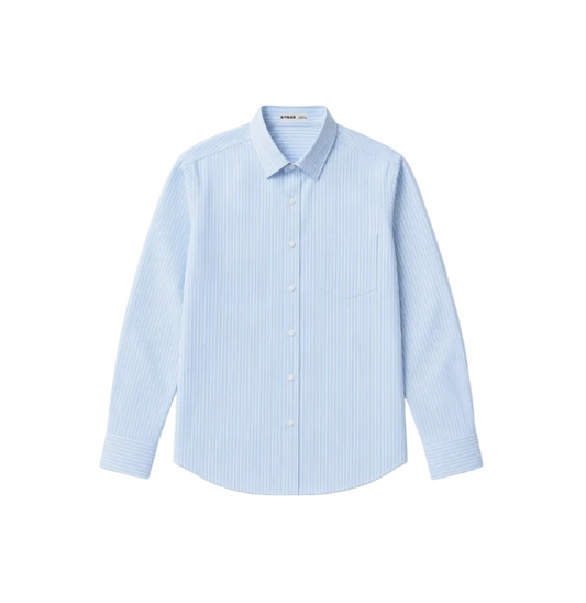 Sky Blue Vertical Stripe Shirt