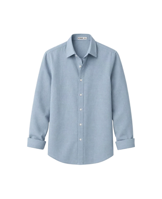 Blue cotton linen shirt